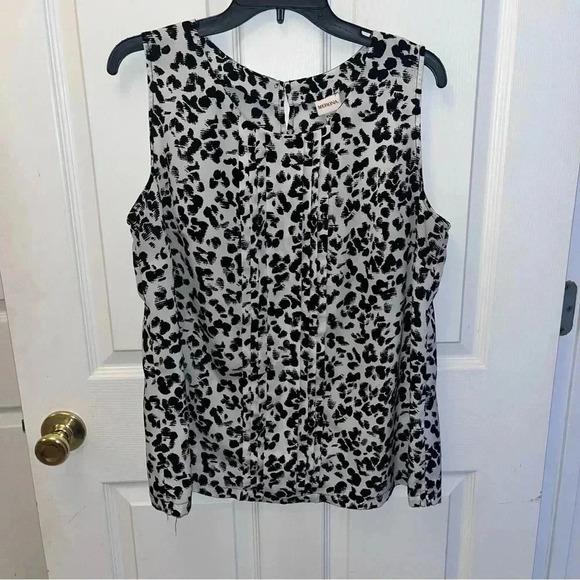 Merona sleeveless top black :white - Picture 1 of 4